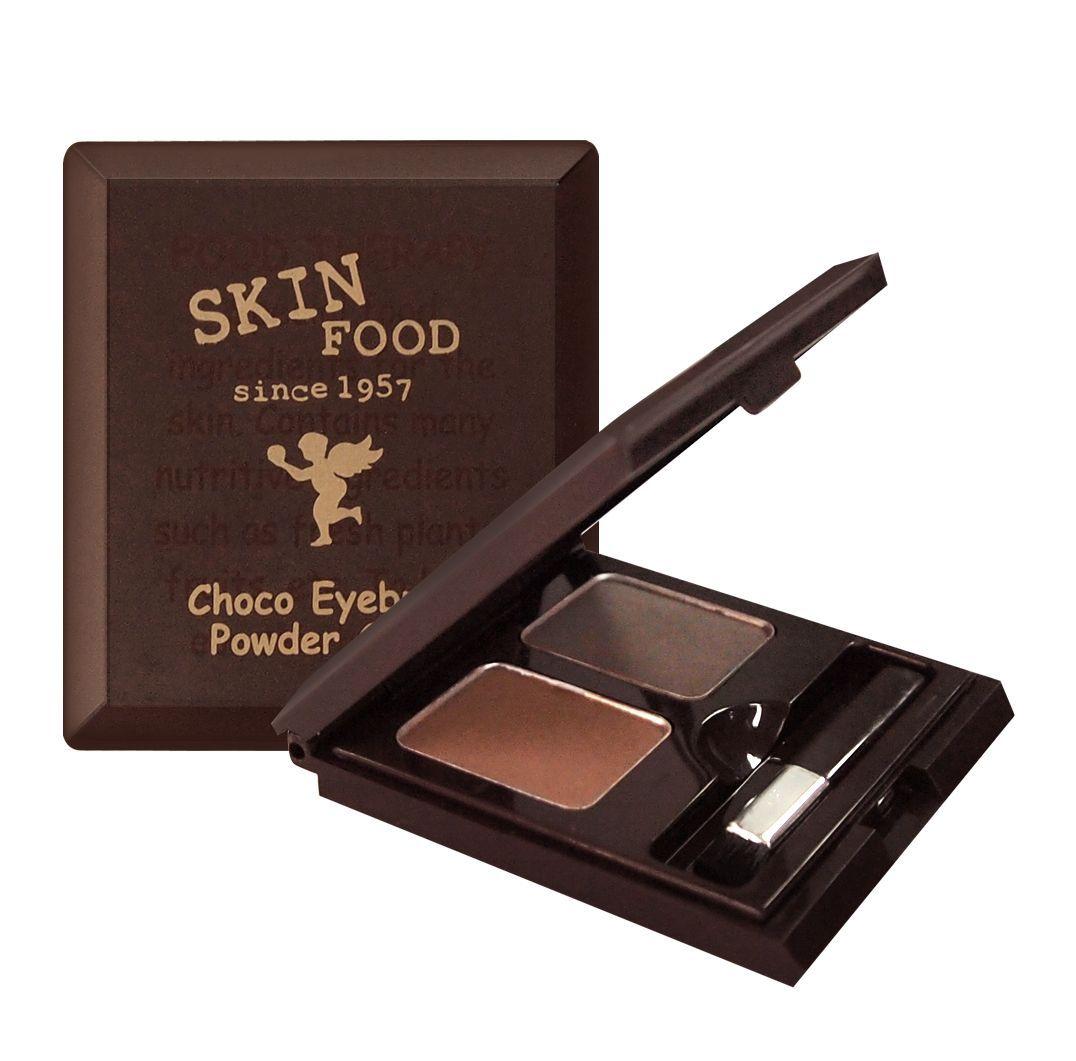 韩国SKINFOOD巧克力眉粉饼，初学者理想选择，轻松勾勒自然眉型。
