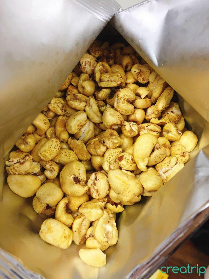 CU popcorn snack seen through open packaging, Korean convenience store item