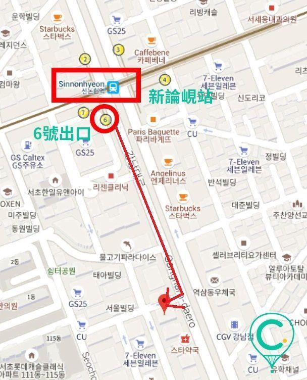 标识详细的CHICOR店铺位置地图，为顾客提供明确的导向。