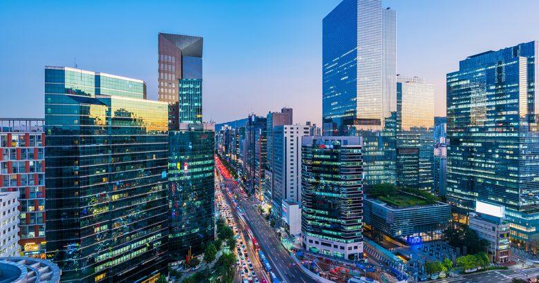 A scenic view of Gangneung, a popular tourist destination in Gangwon-do, South Korea, famous for its coastal sights.