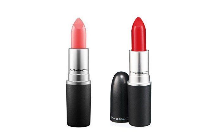 展示MAC特有的Ruby Woo與Vegas Volt唇膏，質感豐滿的紅色與珊瑚色系，提供韓國女性偏愛的時尚唇妝選擇。