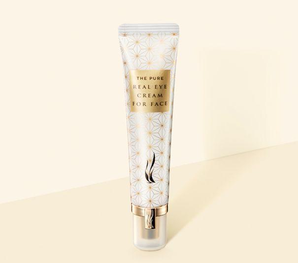 Korean AHC The Pure Real Eye Cream for Face tube designed for delicate skin nourishment.