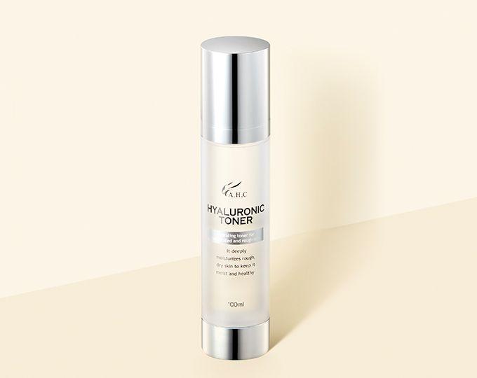 AHC 保濕 ヒアルロニック トナー，深層水份補給，適合乾性肌膚使用。