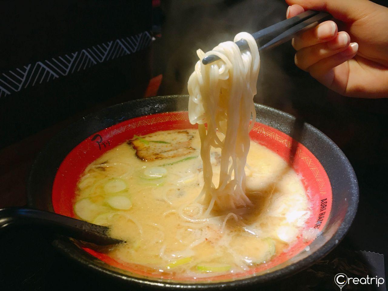 A bowl of Aori Ramen with fewer ingredients relative to other dish options