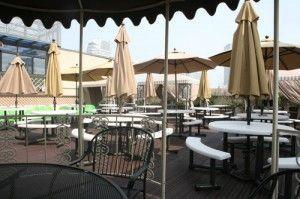 สวนกลางแจ้งบนดาดฟ้าของ Yongsan Dragon Hill Spa ที่ยงซาน โซล