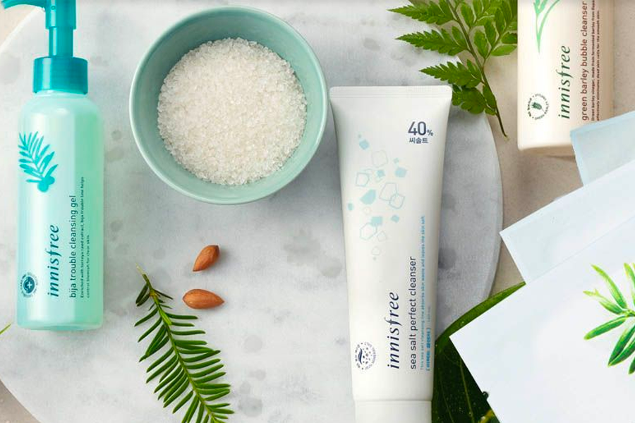 Assorted facial masks and cleansing products from Korea, illustrating popular skincare routines.