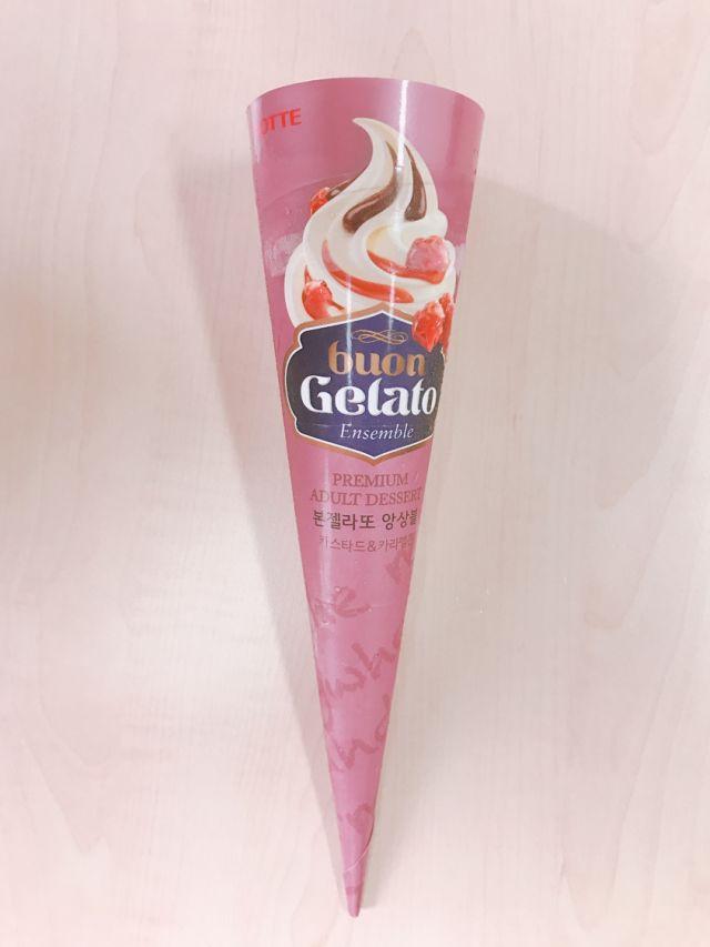 Buon Gelato 포장 - 대만어로 "GS25韓國大人冰淇淋Buon Gelato包裝"