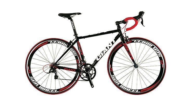 Image of GIANT road bicycle showcasing its design and performance features.