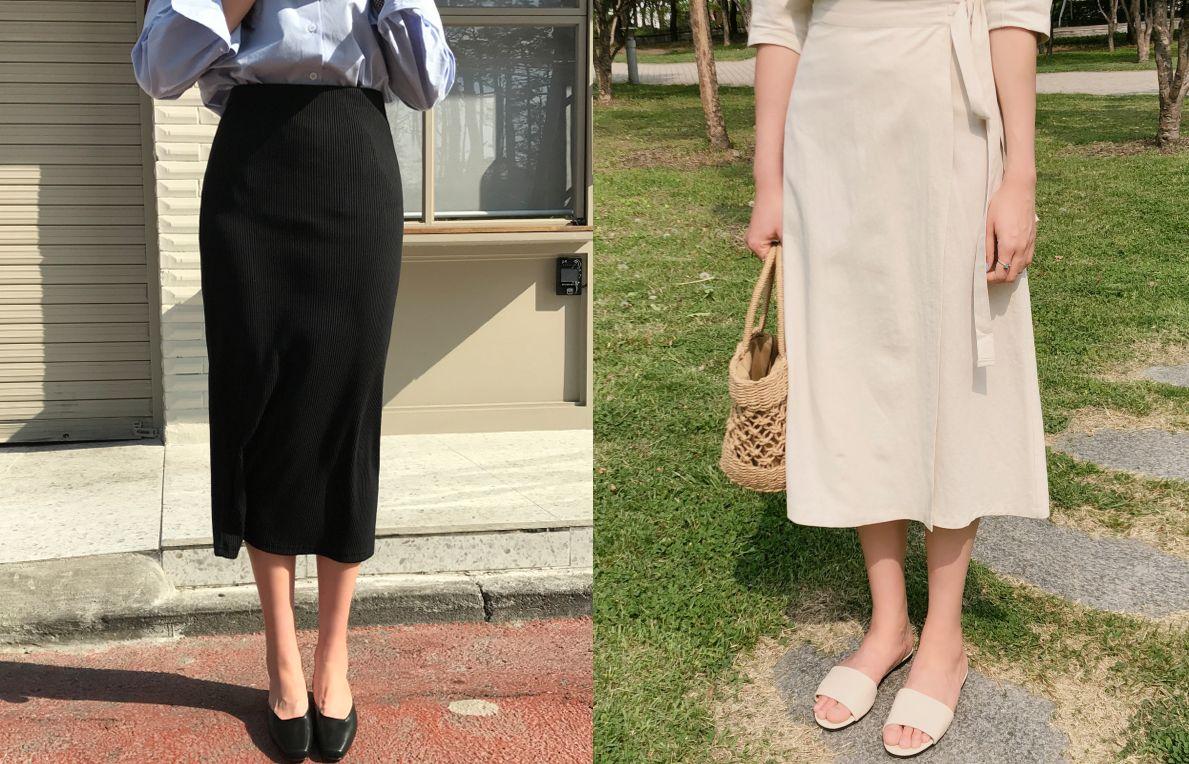 采用各种搭配元素的长裙展示，适合各类场合的时尚选择。