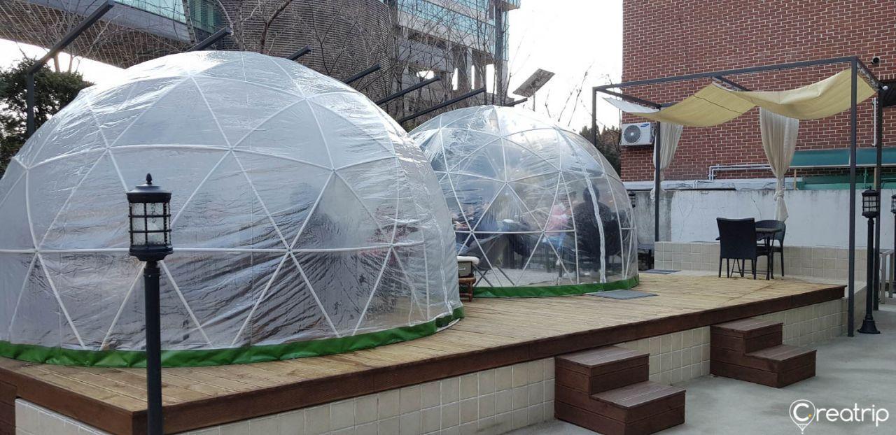 cafe&other內部以白色為基色，結合現代和自然風格的房間