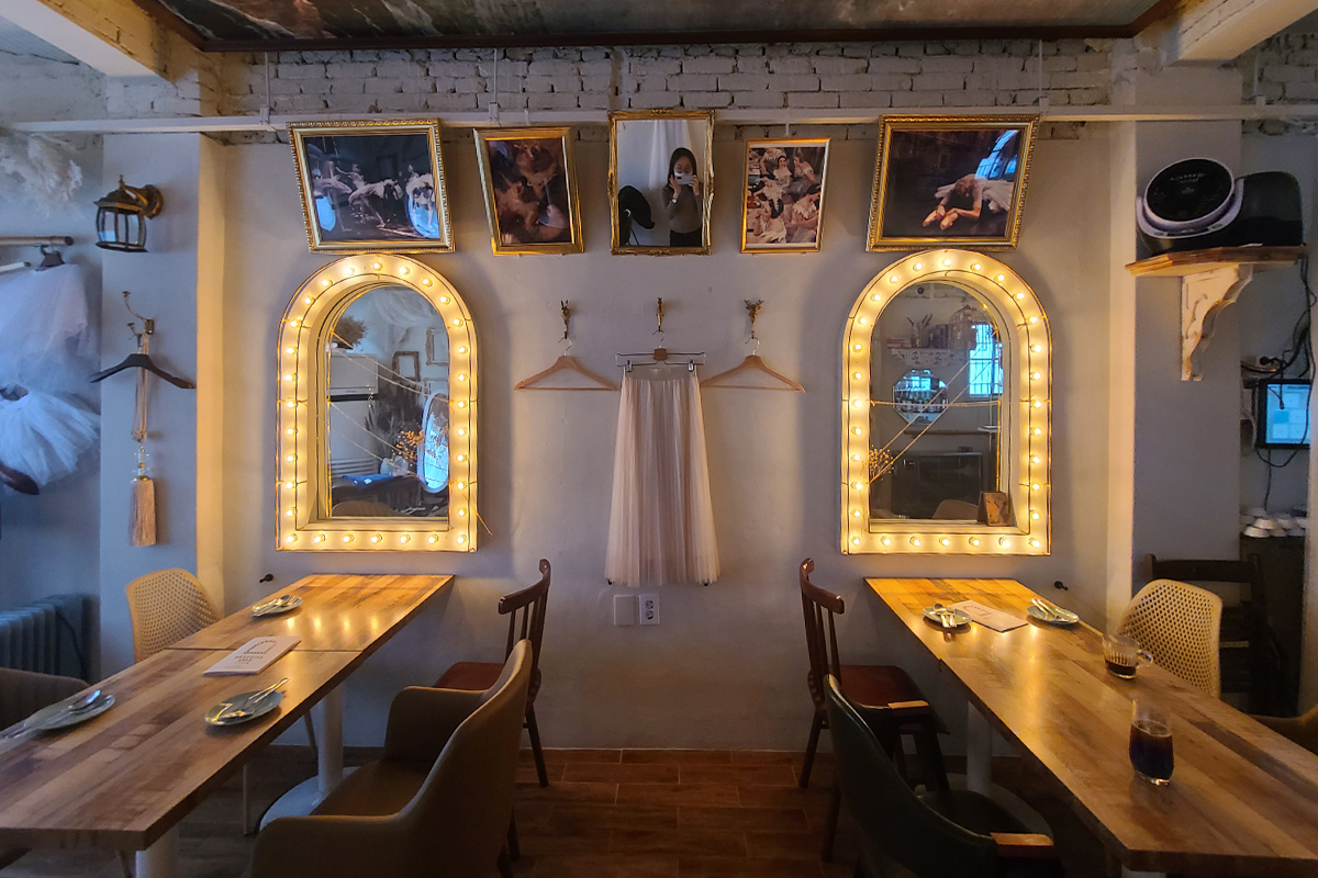 ドレッシングルームの内部装飾