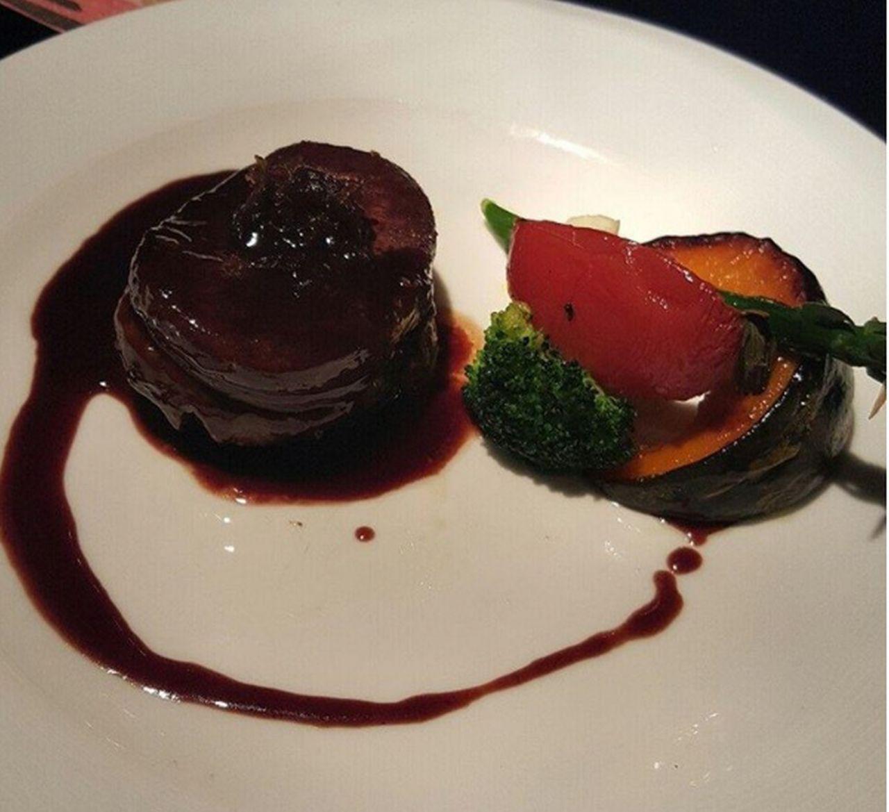 Gourmet dish served at HARVEST Namsan in Itaewon, specializing in fine dining