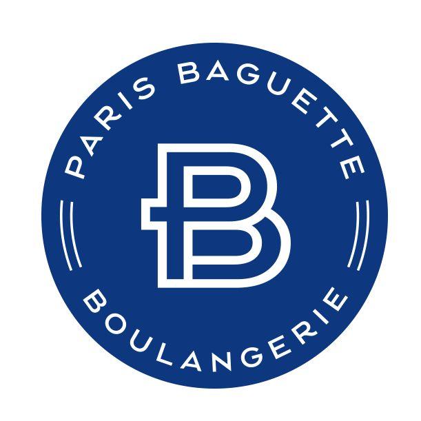 Paris Baguette 파리바게뜨 Logo - Korean bakery chain known for its variety of baked goods and iconic blue sign.