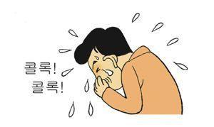 一張插圖顯示一位正在咳嗽的人，傳達隨意咳嗽帶來的公共健康風險。