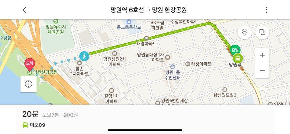 從望遠站乘坐9號公車前往望遠漢江公園的交通指南