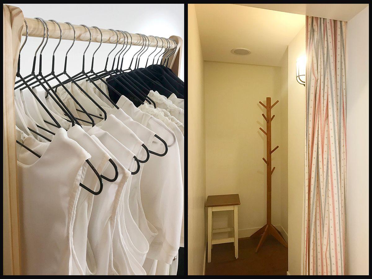 Fork Studio's selection of clothes including chiffon shirts and suit jackets for formal photo shoots.