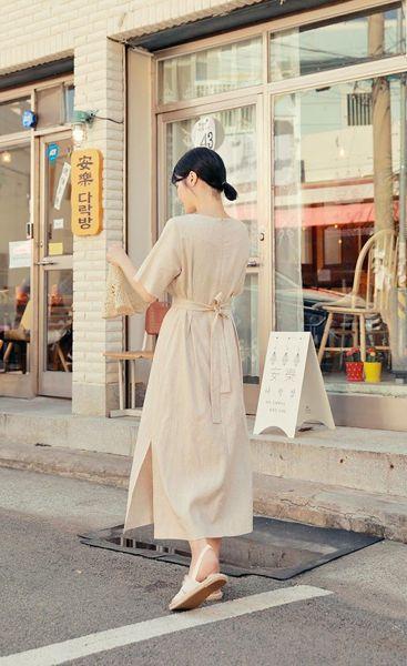 Korean Style Maxi Dress, Women's Fashion, Dresses & Sets, Dresses on  Carousell