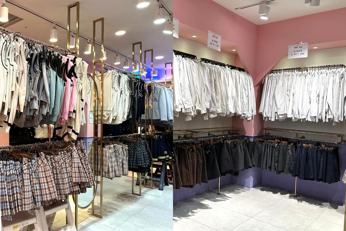 Image of the check-in and service counter at Ehwa School Uniform, showing attentive staff ready to assist visitors with their uniform rentals.