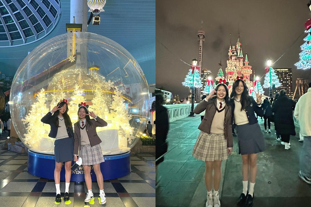 Bright and fashion-forward setup in Ehwa School Uniform store showcasing trendy school uniforms for the ultimate Korean style experience.