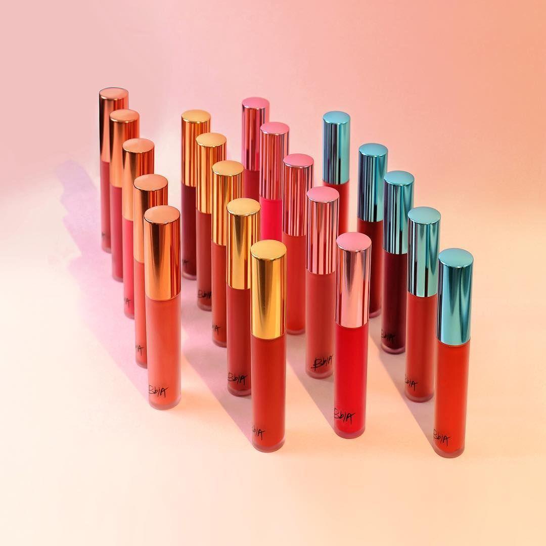 BBIA 天鹅绒唇釉全系列色彩展示，被推荐为韩国旅行必购美妆产品。