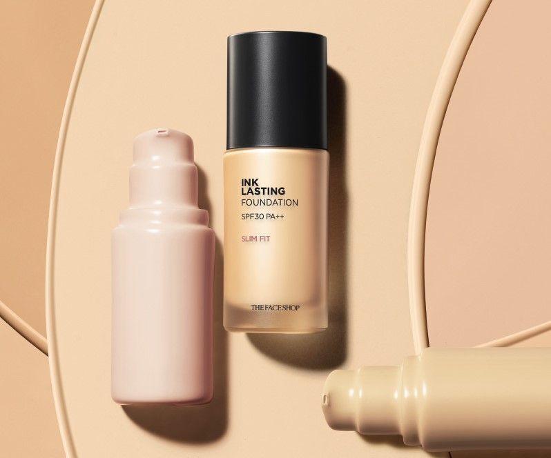 The Face Shop 长效持久粉底液，韩国知名品牌，提供自然光泽妆效和持久遮瑕。