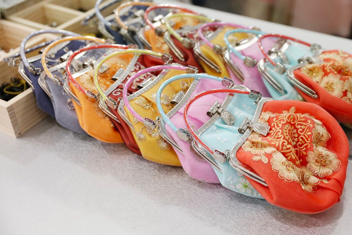 Selection of hanbok styles available at Hanbok Girls rental store near Gyeongbokgung Palace, showcasing the elegance and tradition of authentic Korean clothing.