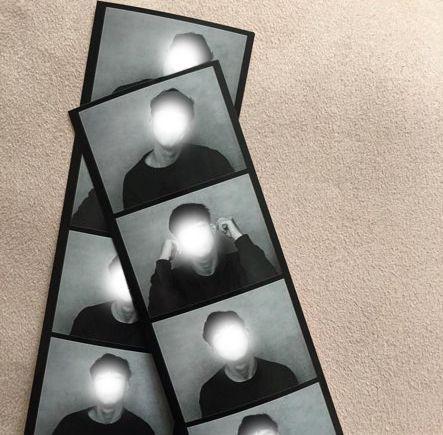 High-quality Korean photo booth pictures with a stylish monochrome effect.