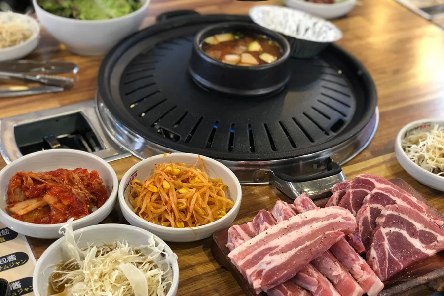 korea hongdae ungteori meats, unlimited bbq