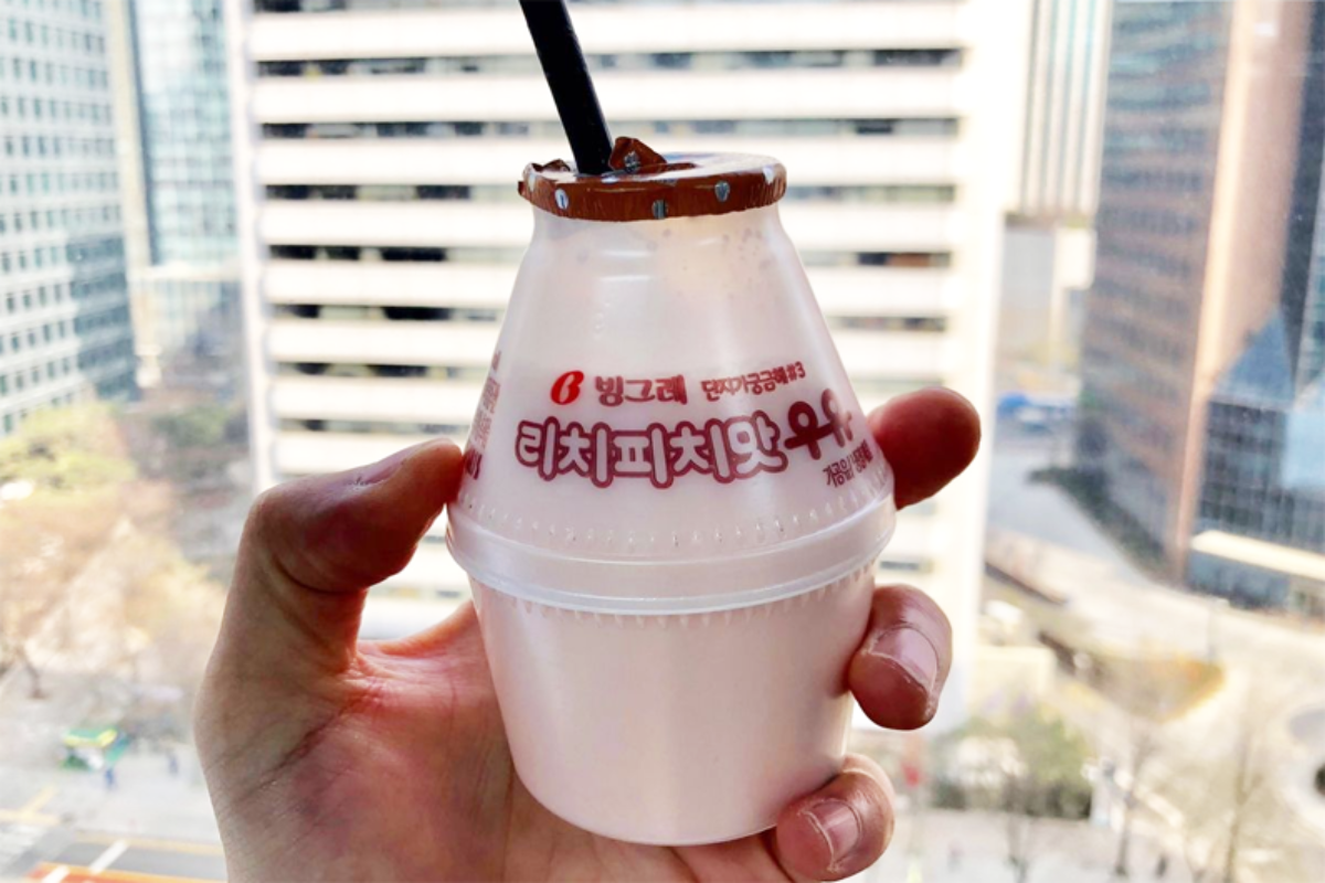 韓國香蕉奶 荔枝蜜桃味