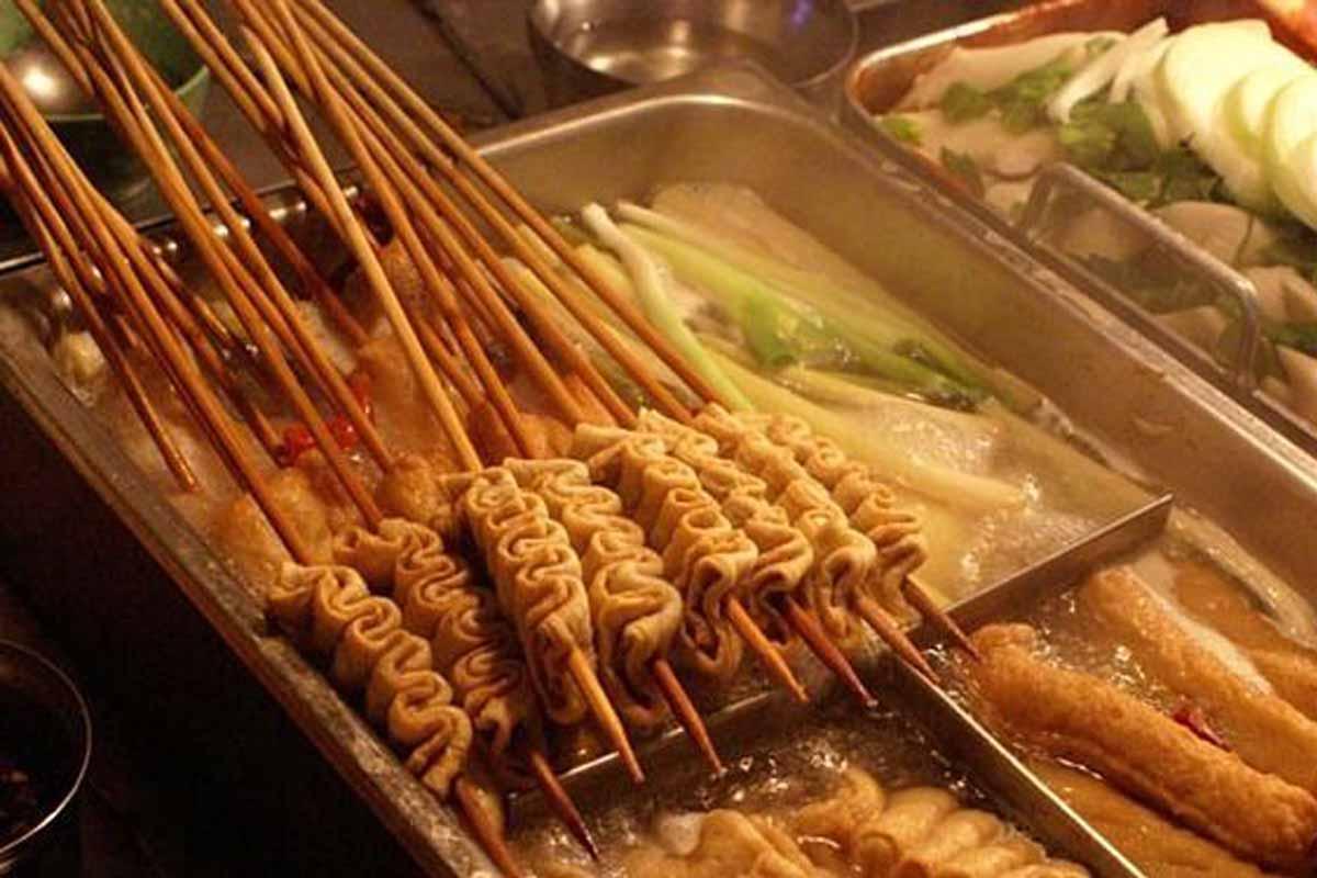 Winter Activities In Korea: street food - fish cake skewers