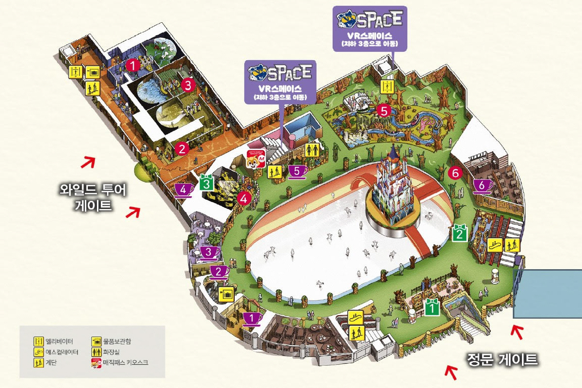 엇이노 명세표와 가격판이 있는 로비