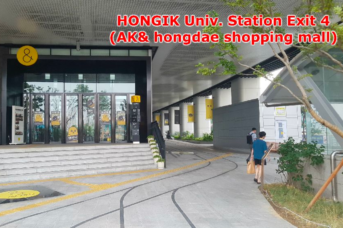  Ga Hongdae lối ra số 4