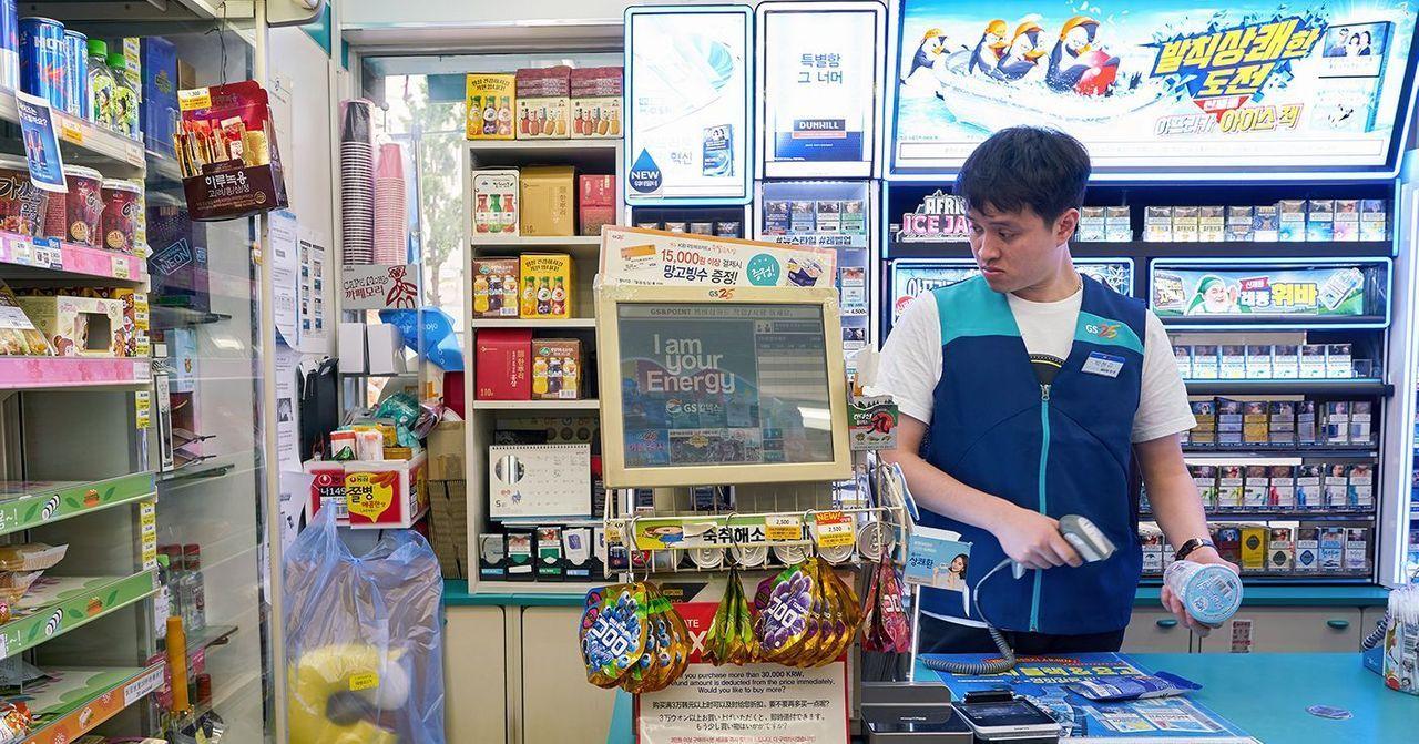 韓國7-11便利商店內部商品陳列