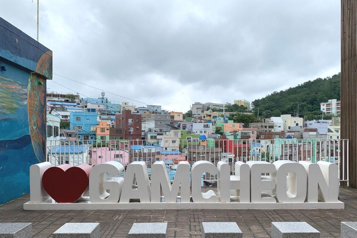 khu chụp ảnh ở Làng văn hoá Gamcheon Busan