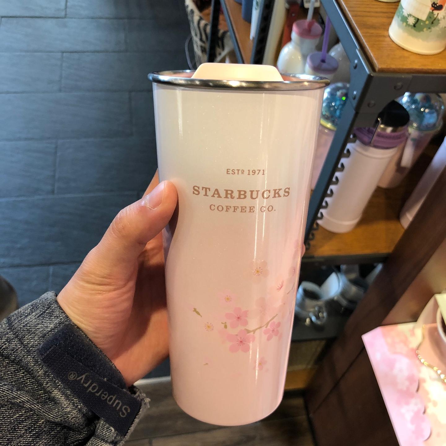 591ml櫻花系列保温杯，經典闊口設計