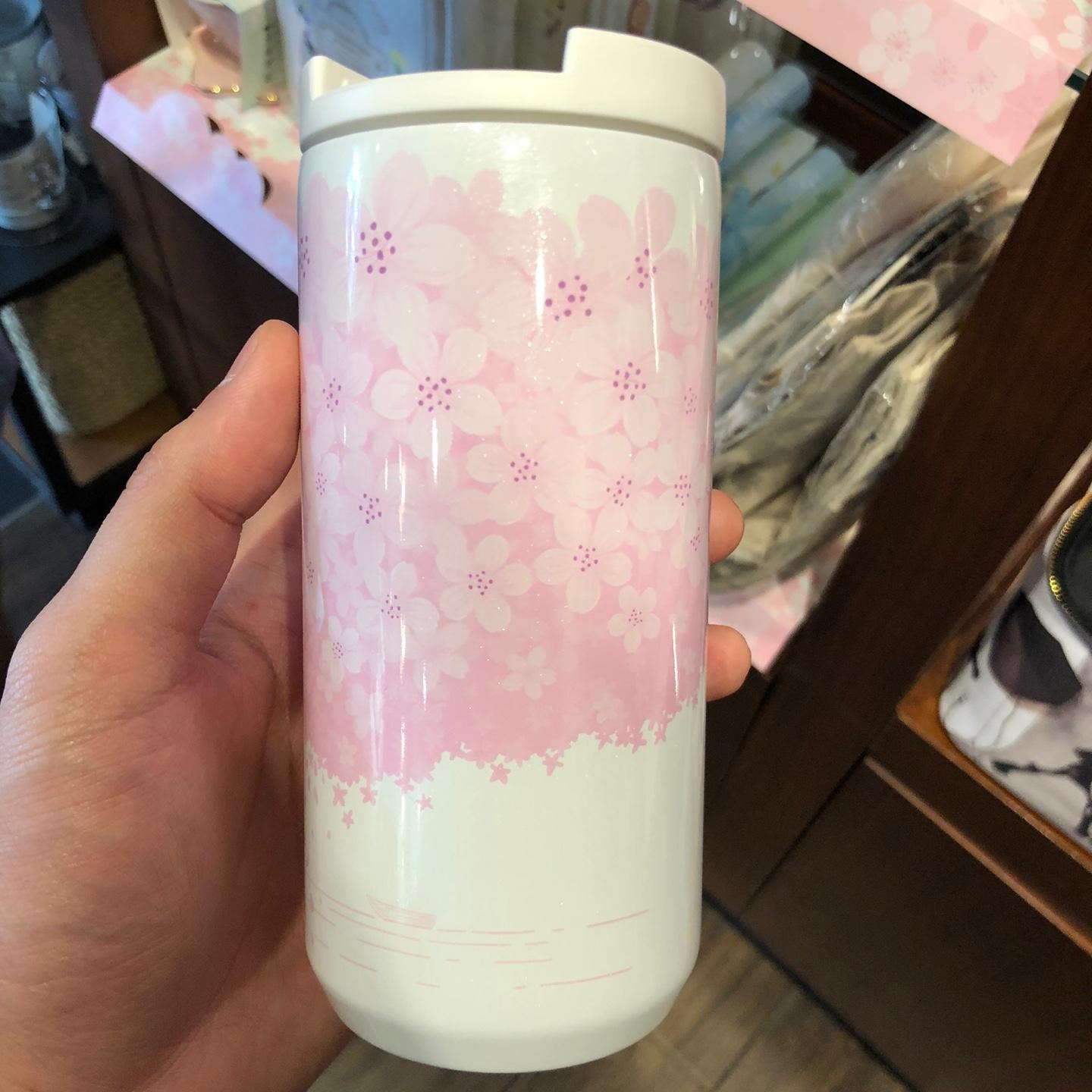 櫻花海景色保温杯，韓國星巴克櫻花季