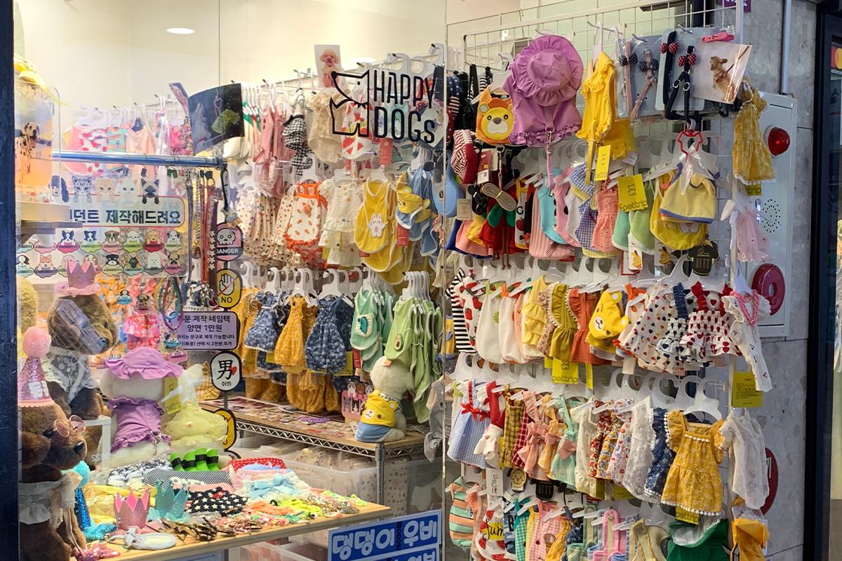 Accessories for dogs Seomyeon underground shopping center.