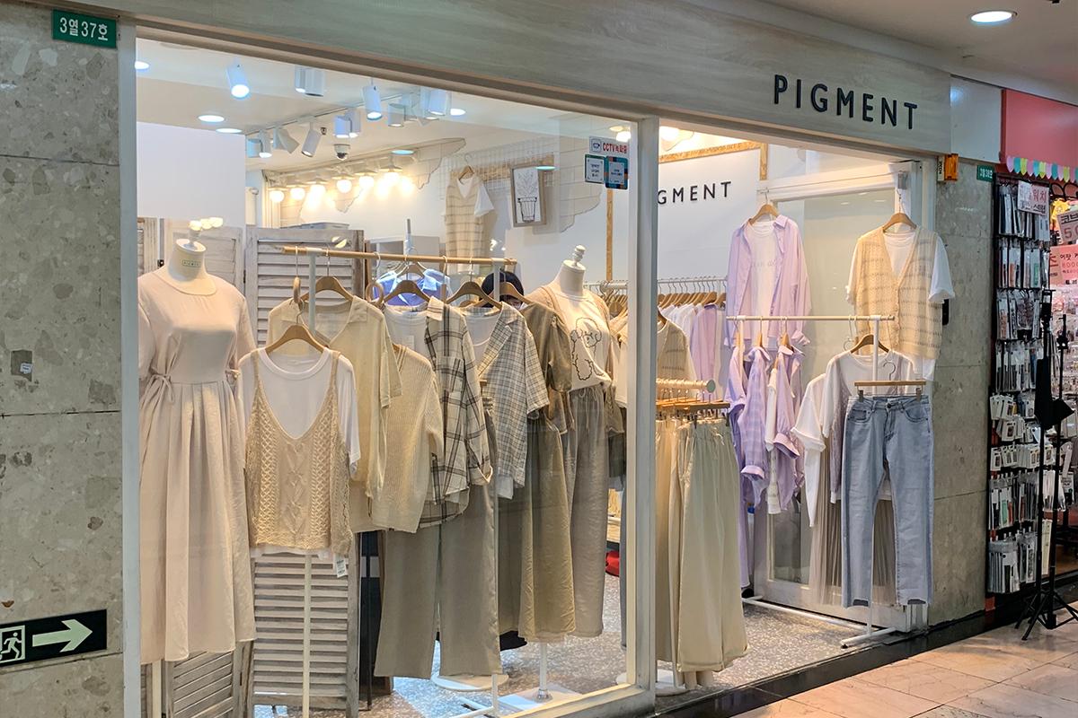 PIGMENT Korean store at Seomyeon underground shopping center.