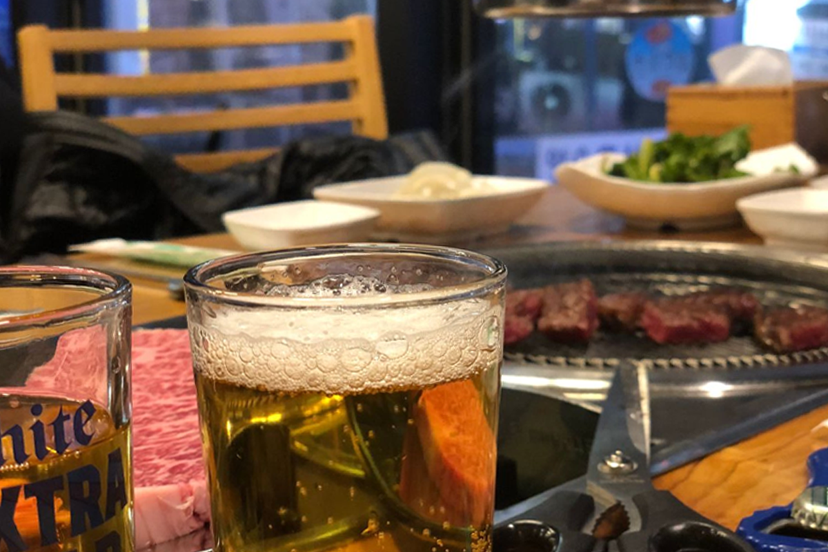 韓牛烤熟後的美味展示