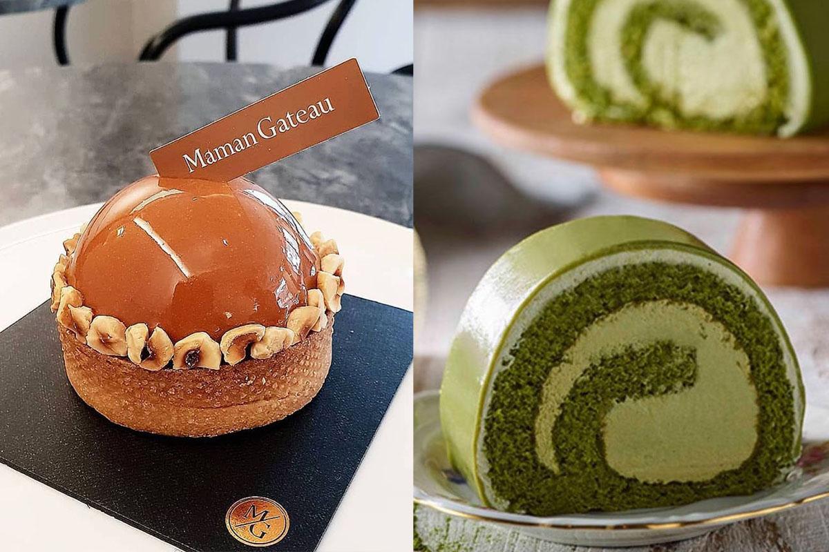 Sinsa & Apgujeong Cafe Guide: Maman Gateau Caramel tart and match caramel roll cake