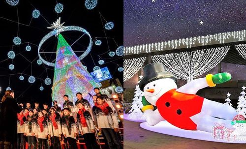 韓国、韓国旅行、韓国観光、韓国地方、韓国冬、フェスティバル、雪、まつり、ツリー、クリスマス