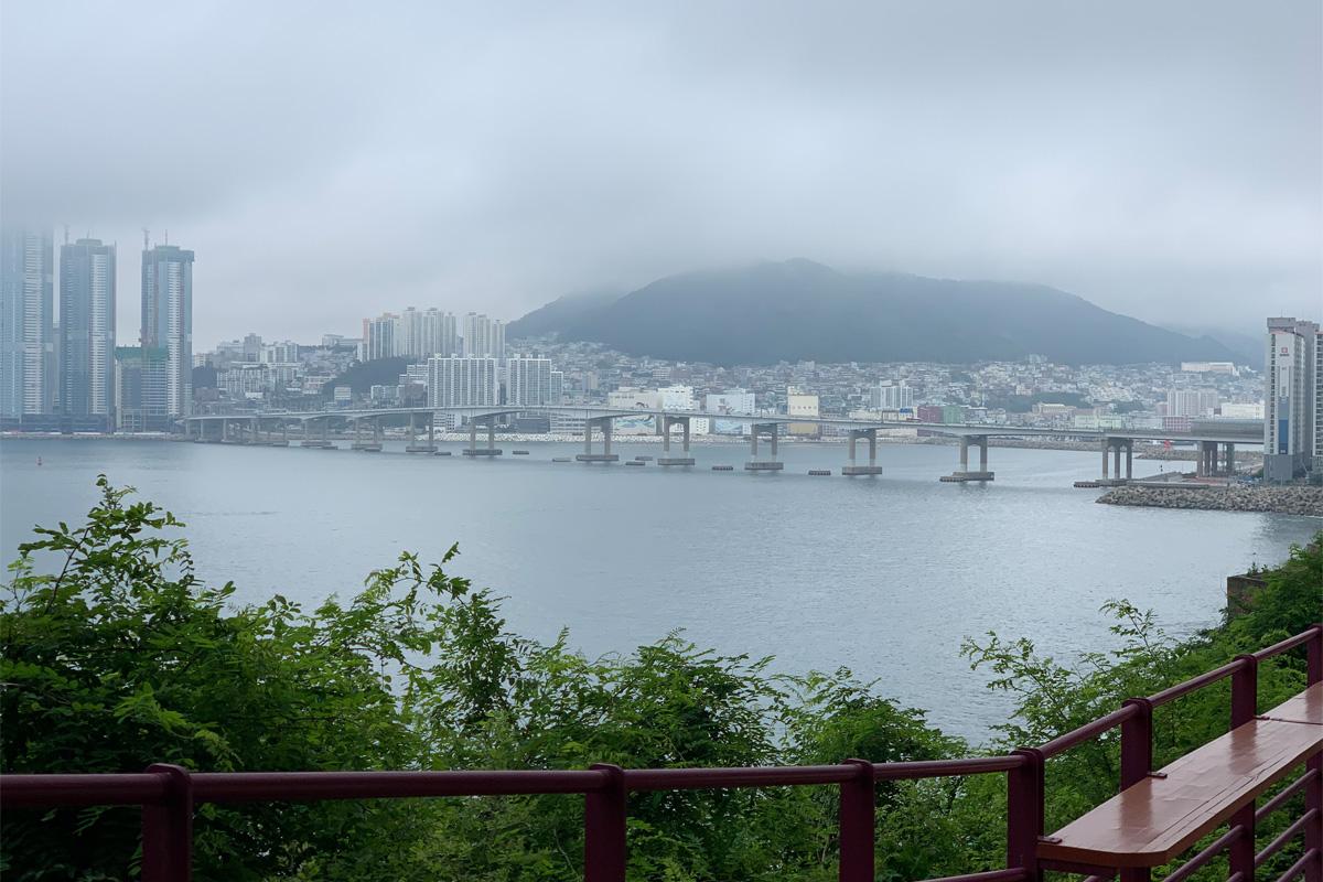 Bridge and city views from Huinnyeoul Culture Village