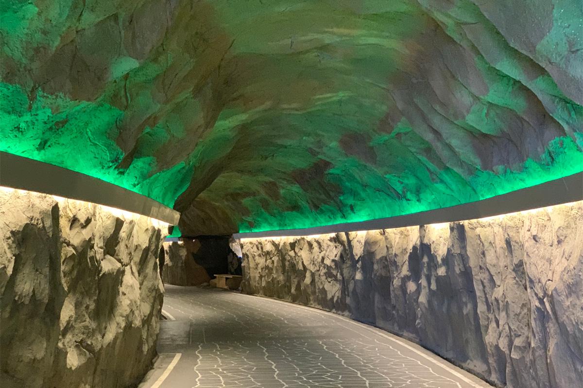 Inside the coastal tunnel in Huinnyeoul Culture Village