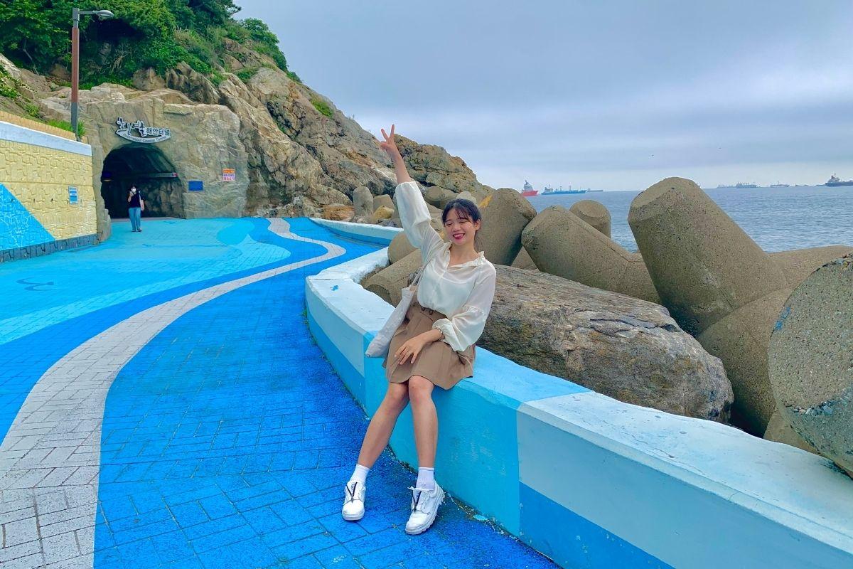 釜山 白險灘文化村 必影打卡位 隧道 
