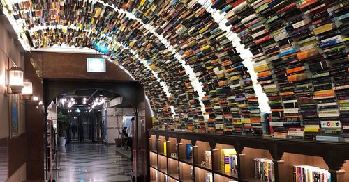 Euljiro Arc.N.Book | Beautiful tunnel made of walls filled with books! 