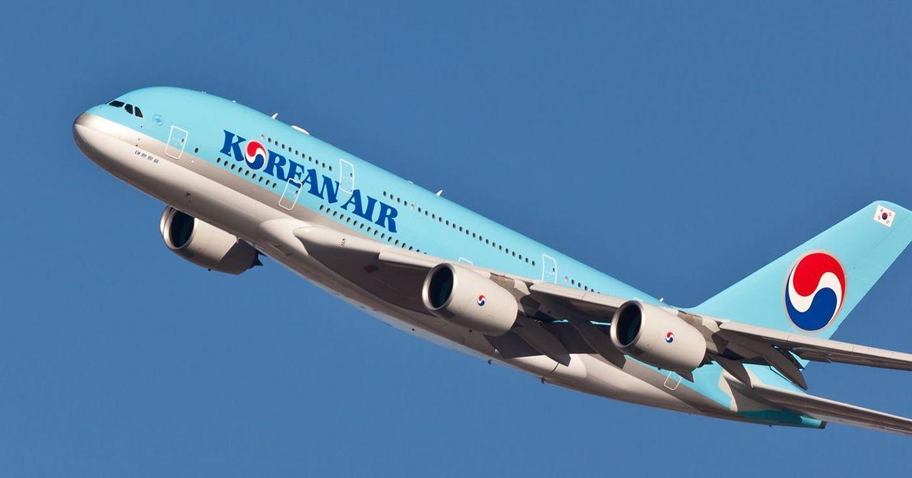 韩国航空公司飞机起飞，韩国宣布禁止携带肉类制品入境的新法规。