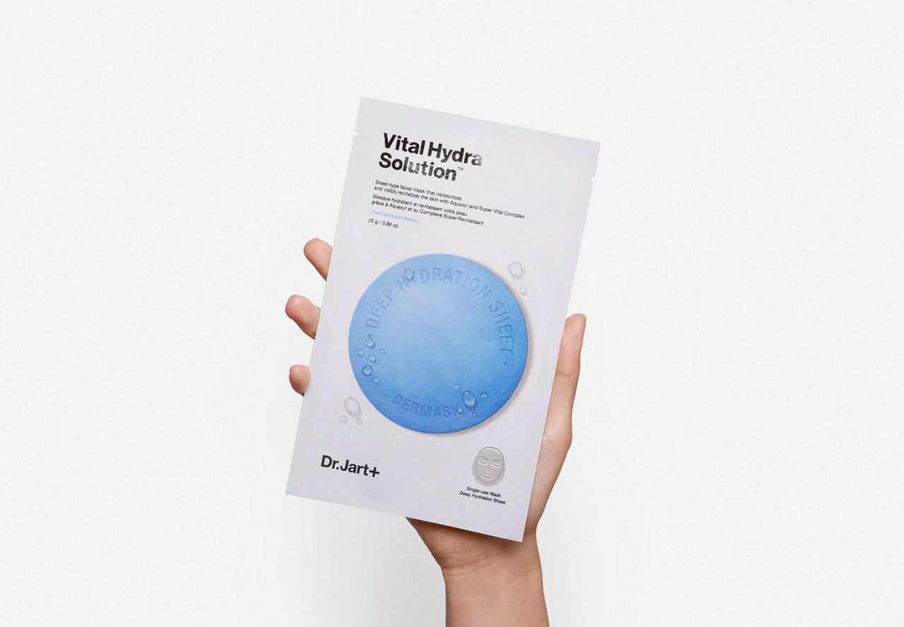 Dr.Jart+蓝色药丸面膜包装，维持肌肤水分的深层急救面膜