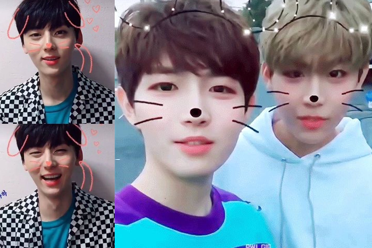 SNOW應用程式中的Kpop相關特效和貼紙功能示例