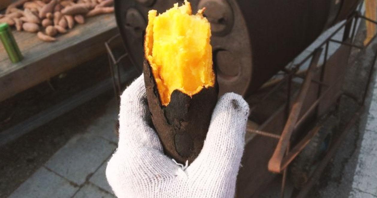 Khoai lang và hạt dẻ nướng hàn quốc