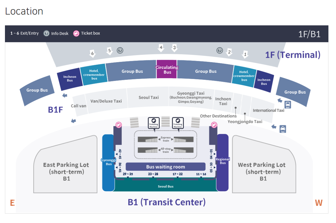 sơ đồ nhà ga T2 sân bay incheon